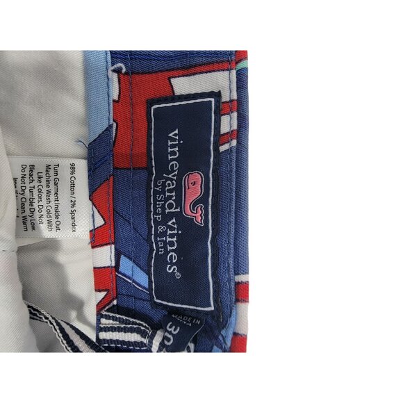 Vineyard‎ Vines Chino Dress Golf Shorts Sailboat Pattern Size 30 - Picture 7 of 7